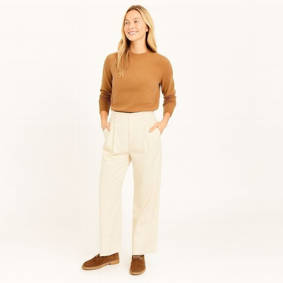 2/$30 ZARA Womens Size Large Wide-Leg Linen-Blend Pants - Picture 1 of 16